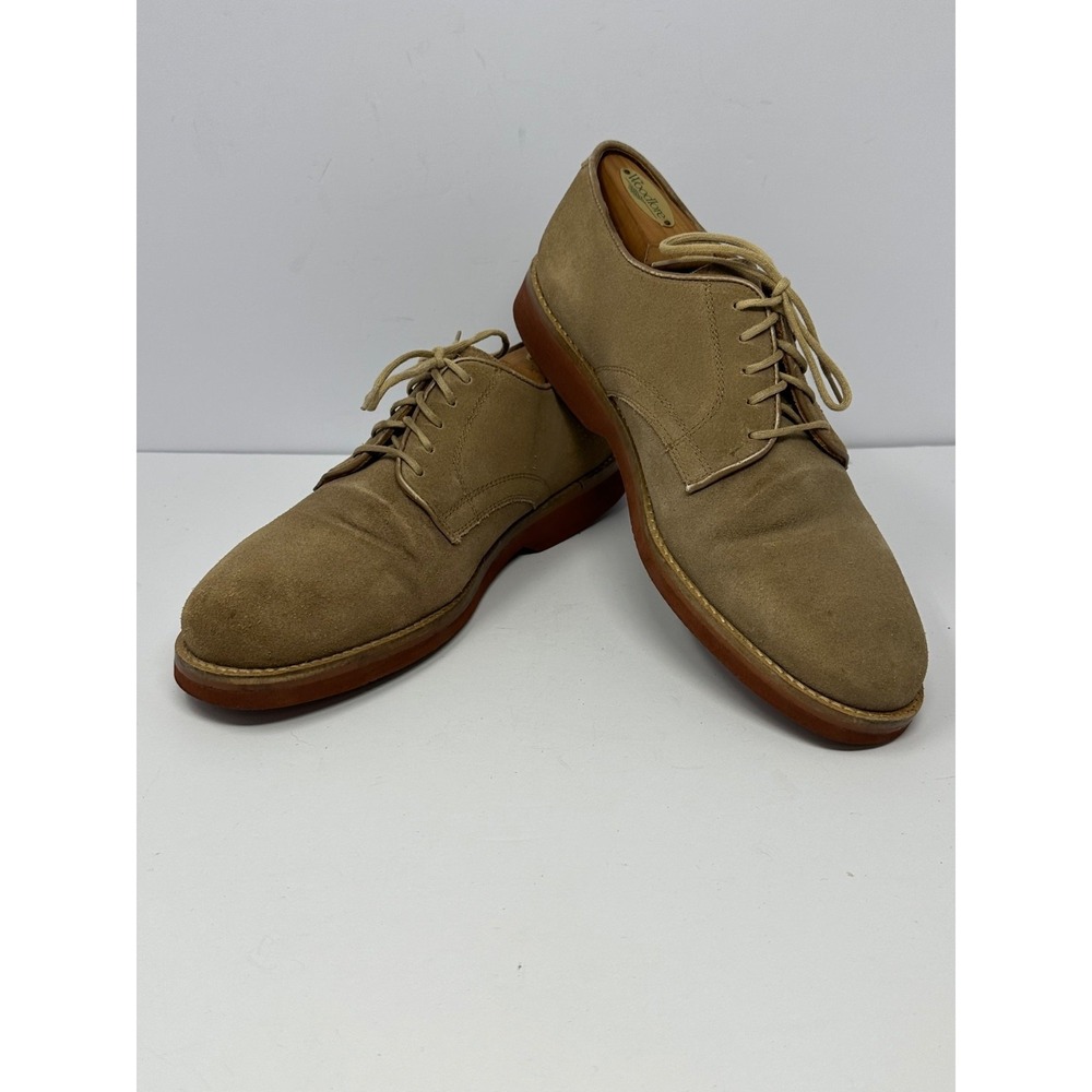 Orvis Derbys Oxfords Shoes Mens Sz 10 Tan Suede Casual Plain Toe Lace Up V5